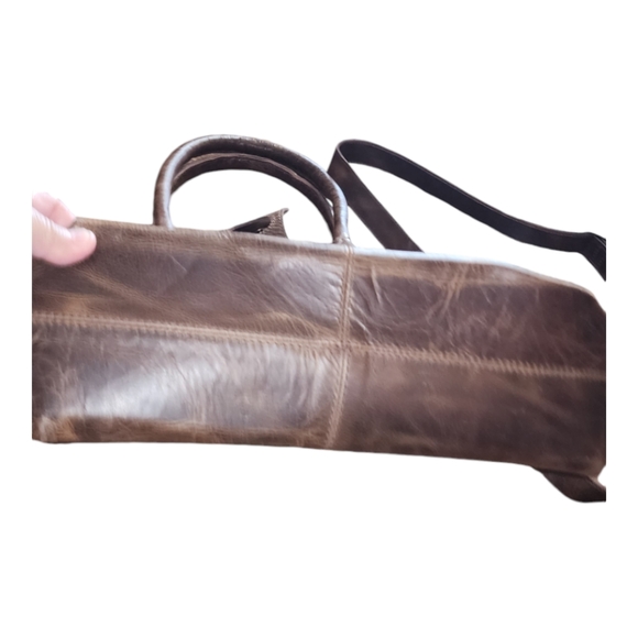 ODILYNCH NWT LUCY LEATHER KISSLOCK LEATHER CROSSBODY SATCHEL BAG - Picture 6 of 13